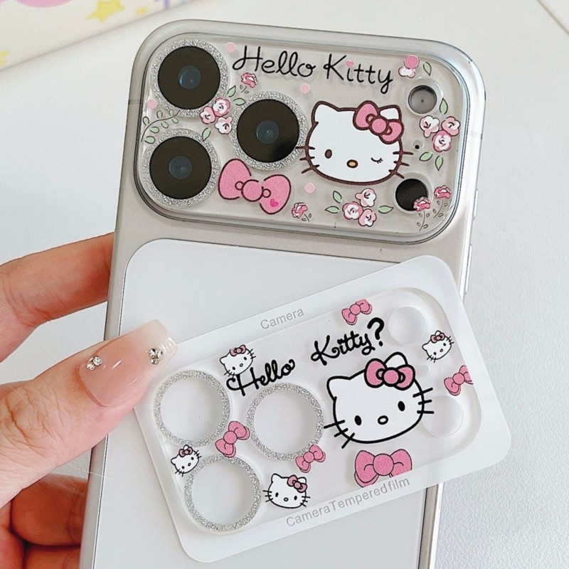 Cute Hello Kitty Glitter Camer - огляд і ціна Tempered Glass Screen 9H